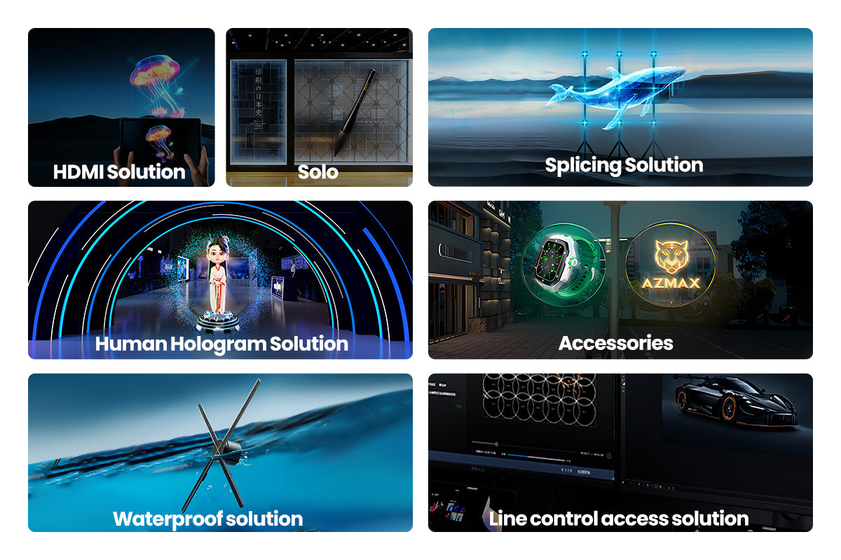 Two Blades 3D Holographic Naked Eye Stereo 3D Hologram Fan Top Sale for Outdoor Indoor OEM Education 42cm 224LED